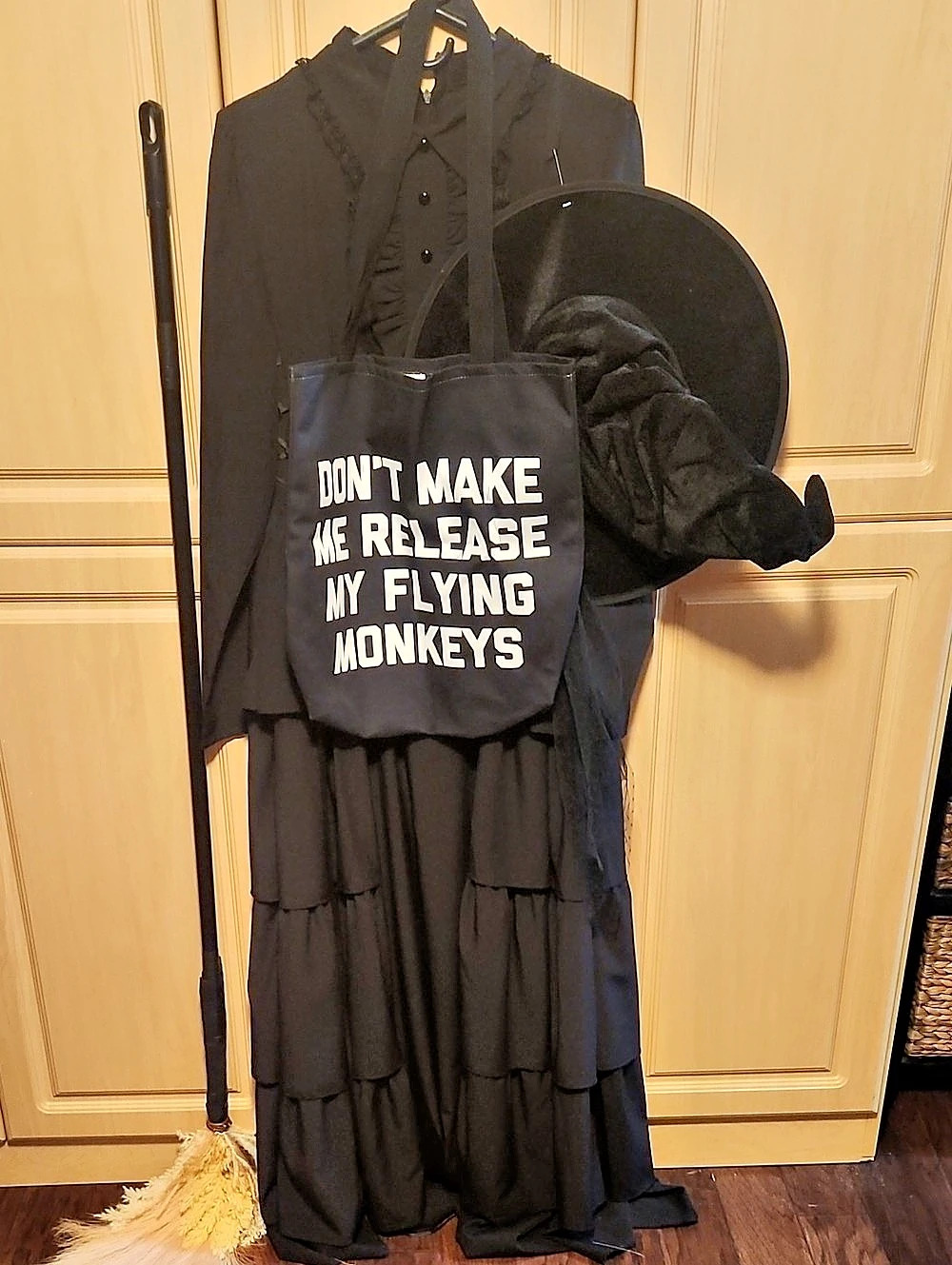 Black Maxi Dress with Ruffle Trim